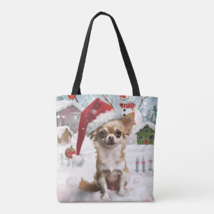 Chihuahua Winter Wonderland Christmas Joy Tote Bag