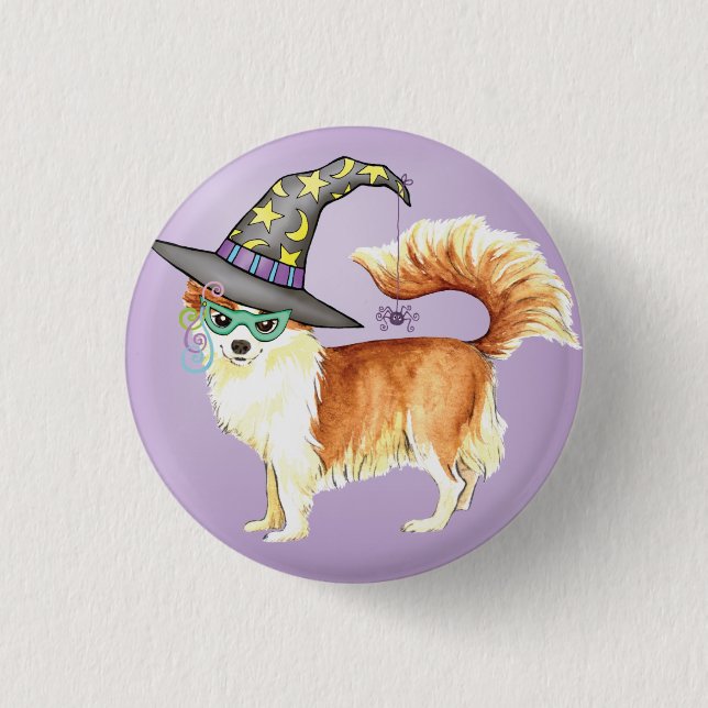 Chihuahua Witch 3 Cm Round Badge (Front)