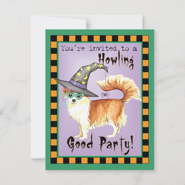 Chihuahua Witch Invitation (Front)