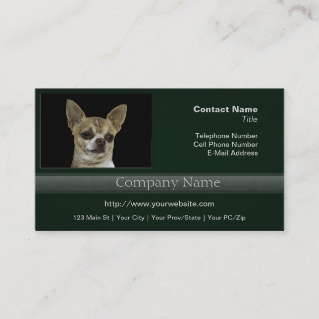 Chihuahua with Attitude Business Card (Front)
