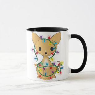 Chihuahua with Christmas Lights Mug