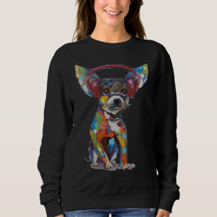 Chihuahua With Earphones Sweatshirt