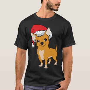 Chihuahua With Santa Hat Cute Christmas Hat Chihua T-Shirt