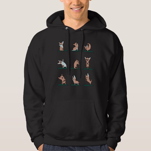 Chihuahua Yoga Hoodie (Front)