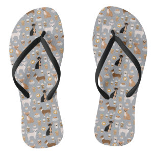 Chihuahuas and Coffee Shoes Thongs