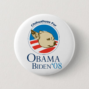 Chihuahuas for Obama 6 Cm Round Badge