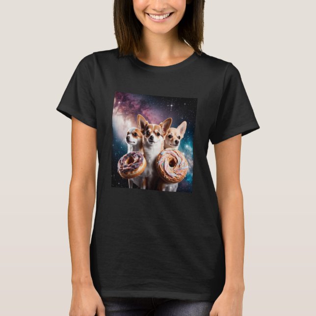 Chihuahuas In Space Donuts Chihuahuas Boys Girls W T-Shirt (Front)