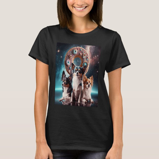 Chihuahuas In Space Donuts Chihuahuas Boys Girls W T-Shirt (Front)