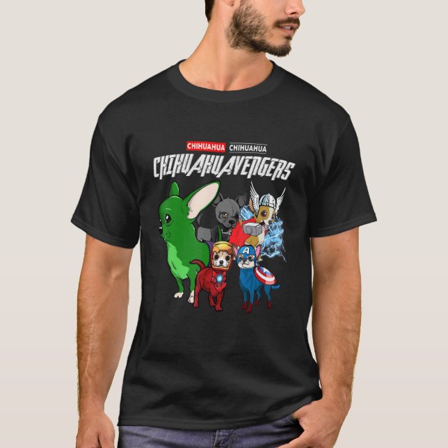 Chihuahuavengers Funny Chihuahua Lovers Cute Pet D T-Shirt (Front)