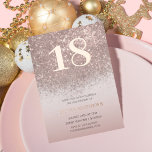 Chiic 18th Birthday Rose Gold Calligraphy<br><div class="desc">Enjoy our chic design featuring blush pink hues and intricate rose gold details. The large calligraphy text shines in real rose gold foil,  adding a touch of luxury. Customise with your own details to create a truly unique invitation that reflects your style.</div>