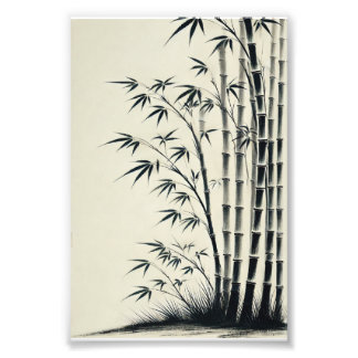 Chikurin Suibokuga - bamboo Photo Print
