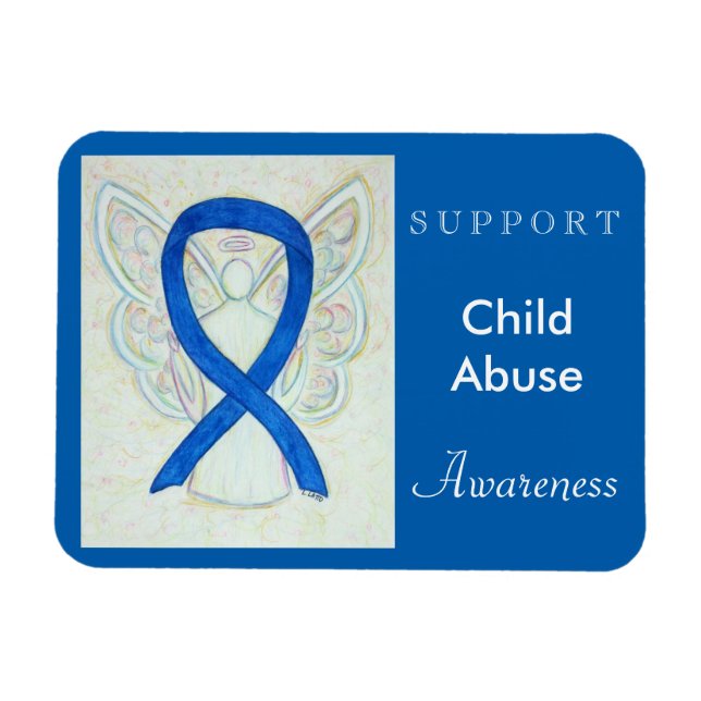 Child Abuse Awareness Angel Custom Magnet (Horizontal)