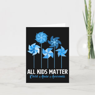 Child Abuse Awareness Pinwheel All Kids Children  Card