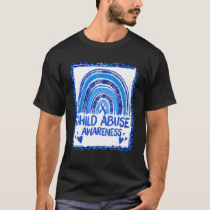Child Abuse Awareness Rainbow Blue Ribbon Men Pres T-Shirt