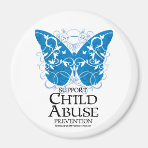 Child Abuse Butterfly Magnet