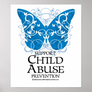 Child Abuse Butterfly Poster