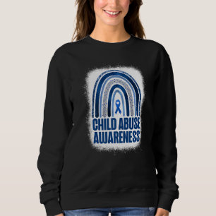 Child Abuse Prevention Awareness Blue Rainbow Blea Sweatshirt