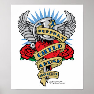Child Abuse Prevention Dagger Poster