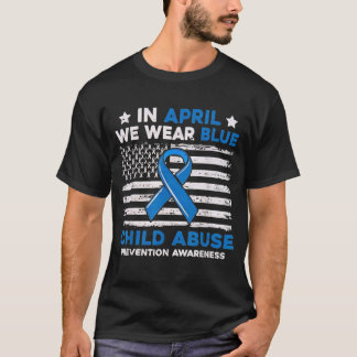 Child Abuse Prevention Flag Child Abuse Awareness  T-Shirt