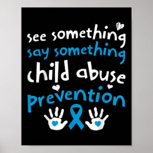 Child Abuse Prevention - Ribbon April Awareness Mo Poster
