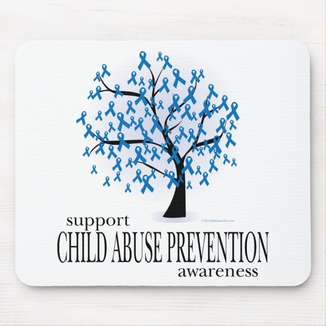 Child Abuse Prevention Tree Mouse Pad (Front)