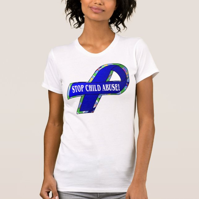 Child Abuse Ribbon T-Shirt (Front)