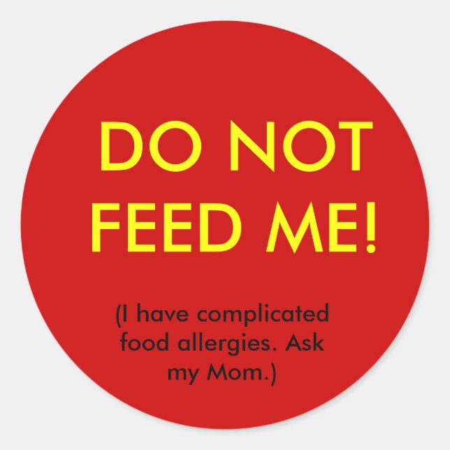 Child Allergy Safety Sticker (Front)