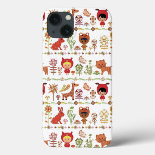 Child and Animals Pattern iPhone 13 Case