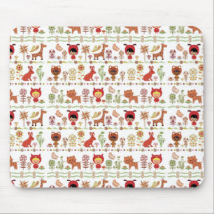 Child and Animals Pattern Mouse Pad