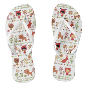 Child and Animals Pattern Thongs