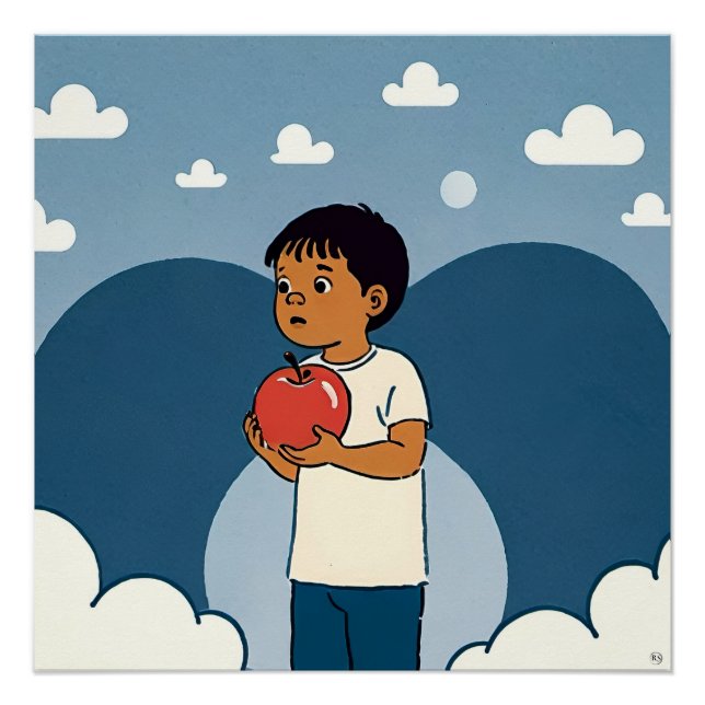 Child And Apple Poster (Front)