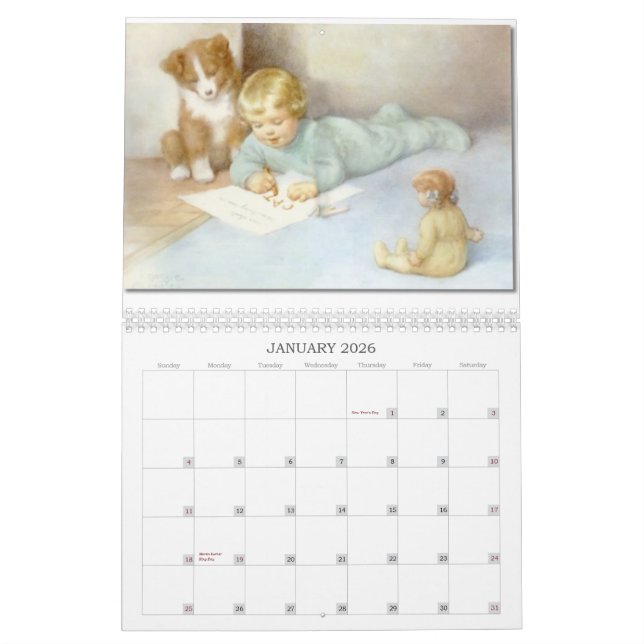 Child and Baby Prints Calendar (Jan 2026)