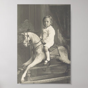 Child and Rocking Horse Poster