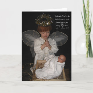 Child Angel Christmas Card