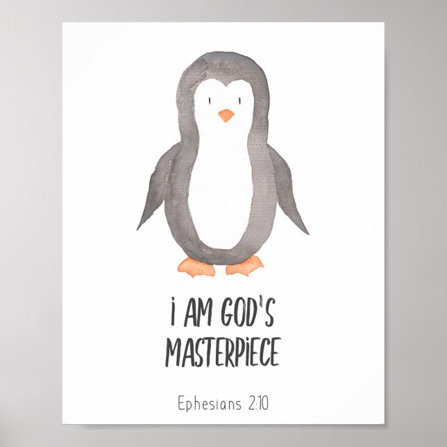 Child Bible Verse I am Gods Masterpiece Poster (Front)
