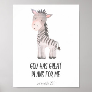 Child Bible Verse Nursery Decor Safari Animal