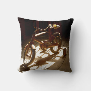 Child bicycle at the former grist mill cushion