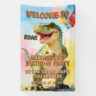 Child Birthday Animals - T-Rex Dinosauer 1 Banner