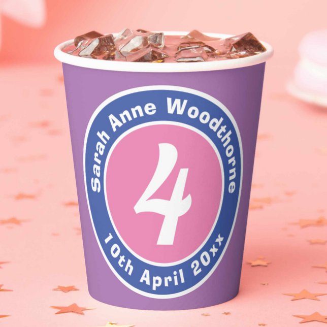 Child Birthday Party Celebration with Age Paper Cups (Creator Uploaded)