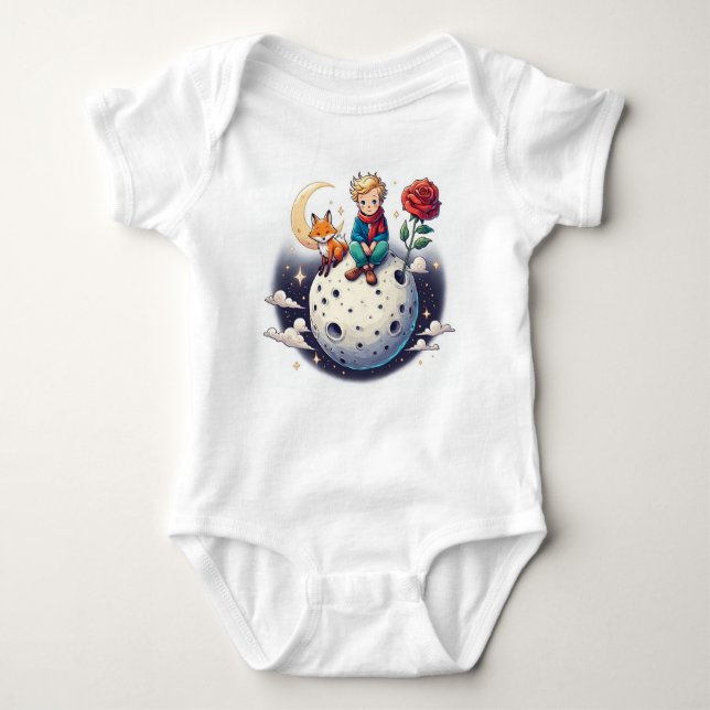Child Body with Small Prince's Head Baby Bodysuit (Front)