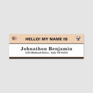 Child Boy Girl Kids ID Student Identification Name Tag