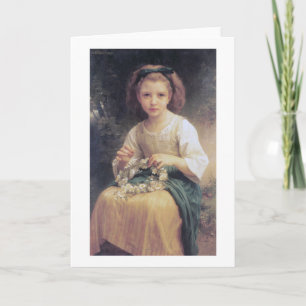 Child Braiding a Crown, Bouguereau Card