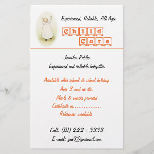 Child Care Babysitter Business Flyer