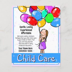 Child Care Babysitting Day Care 5x6 Flyer