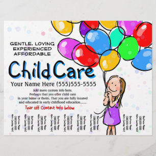 Child Care. Babysitting. Day Care. Promo Flyer