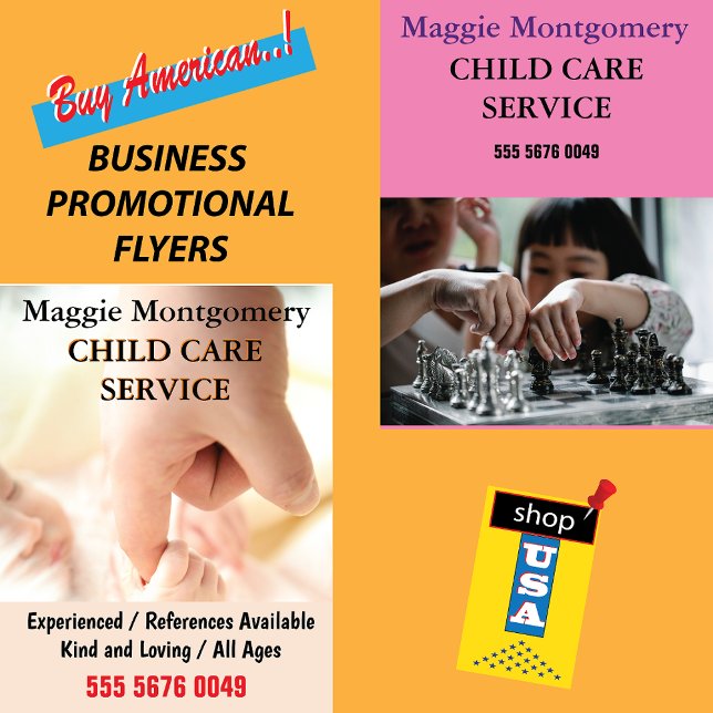 Child Care Business Babysitting Advertising Flyer (Creator Uploaded)