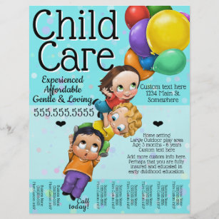 Child Care. Day Care. 8x10 Custom Tear Sheet
