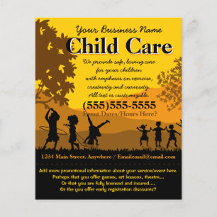 Child Care Day Care Babysitting Summer Camp 4x5 Flyer