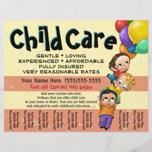 Child Care. Day Care. Tear sheet HORIZONTAL
