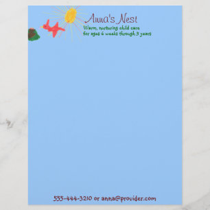 Child care letterhead design